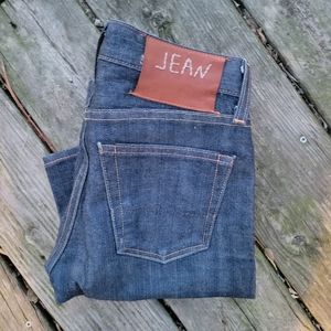 Jean Shop Men’s NYC SELVEDGE Jeans Kip RAW Japanese Orange Selvage MSRP $275